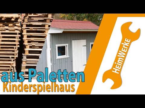 Kinderspielhaus aus Paletten und Schrottholz selber bauen