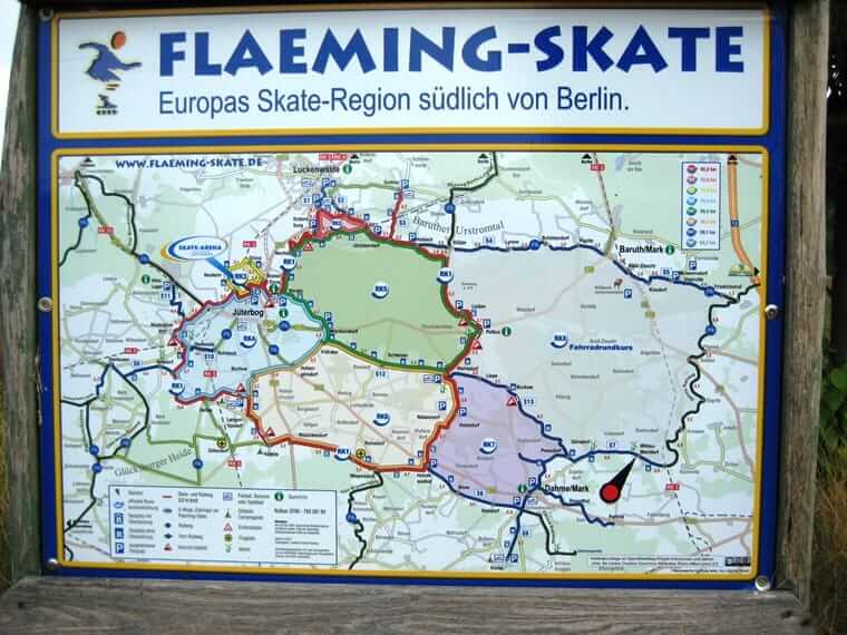 Wegweiser Flaeming-Skate