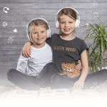 Two Kids with StoryPhones